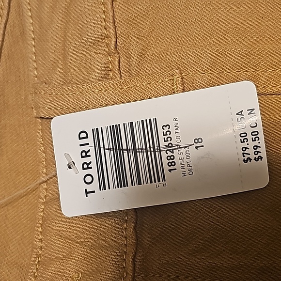 NWT Torrid Mom Straight Vintage Stretch High-Rise Jean Golden Size 18R - Picture 8 of 8